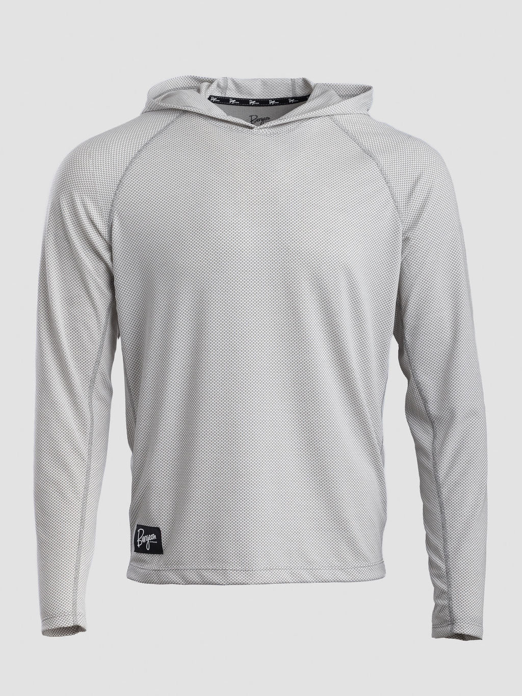 A light gray long-sleeve Sunseeker Hoodie shown on a neutral light gray background.