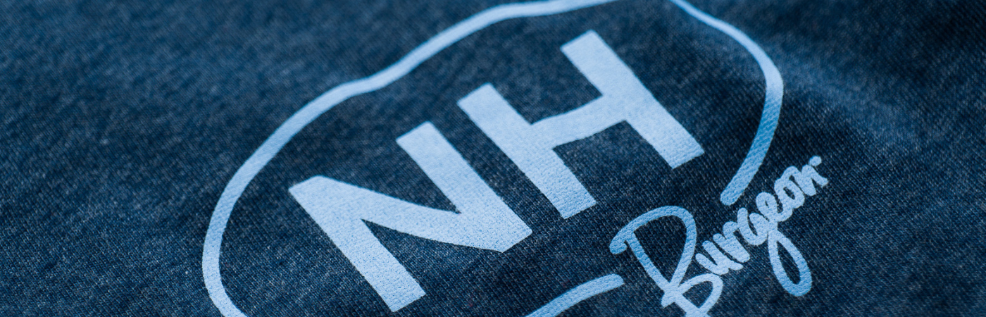 Closeup of the front logo for the Granite State T-Shirt.