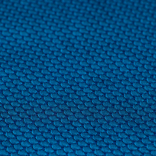 Closeup of Sunseeker T-Shirt in Blue Sapphire.