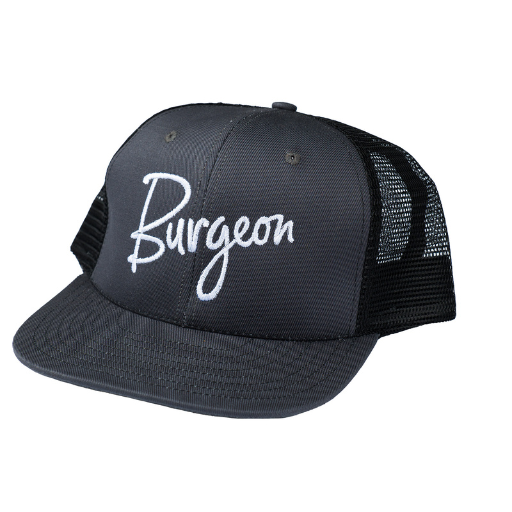 Burgeon Trucker Hat in Black/Gray.
