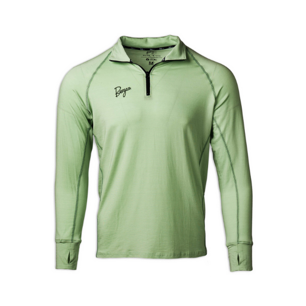 Men's Flume 1/4 Zip in 'Fair Green.'