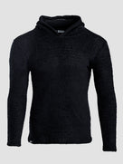 A black Alpha 120 hoodie, shown on a light gray background.