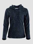 A dark navy blue Alpha 120 Hoodie, displayed on a neutral light gray background.
