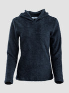 A dark navy blue Alpha 120 Hoodie, displayed on a neutral light gray background.