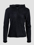A black Alpha 90 hoodie, shown on a light gray background.