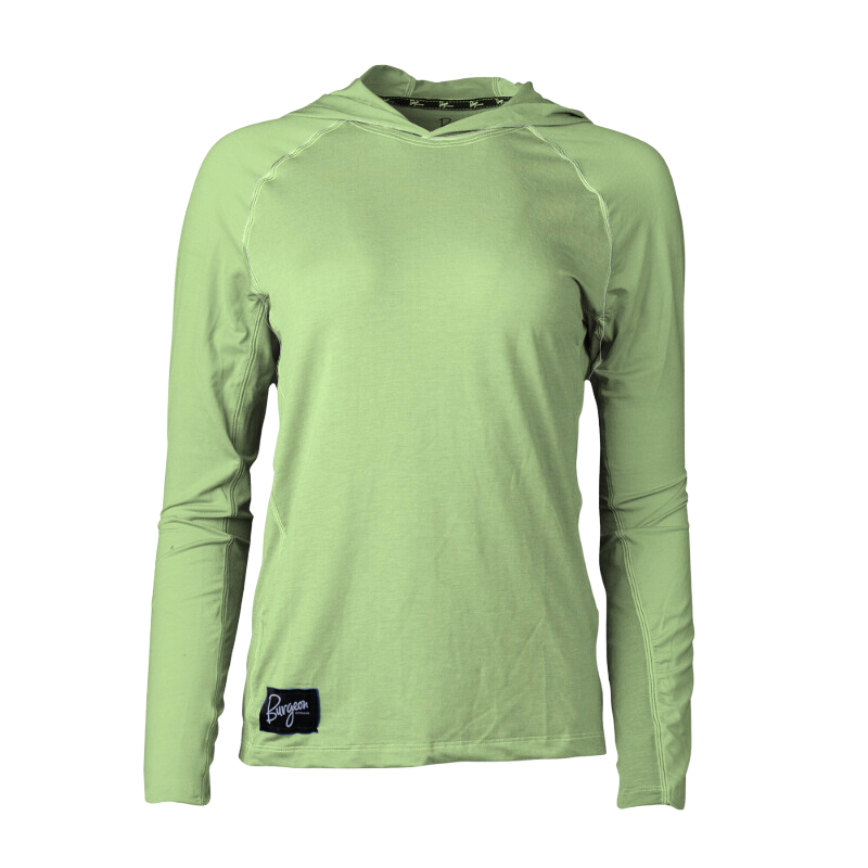 Women's Flume Hoodie in the Mantis Green style.