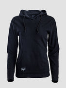 A dark navy blue Highlander Hoodie with a drawstring hood and kangaroo pocket, shown on a light gray background.