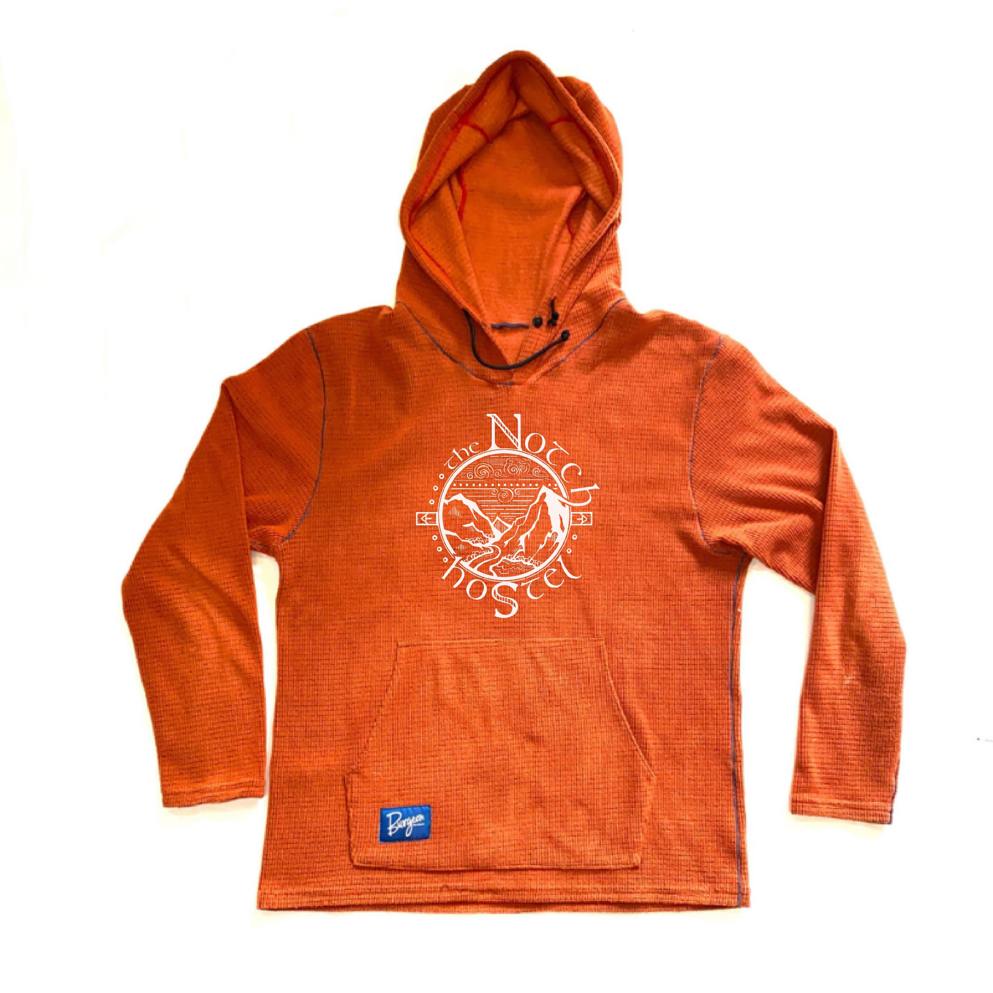 Notch Hostel Hoodie in Orange Rust