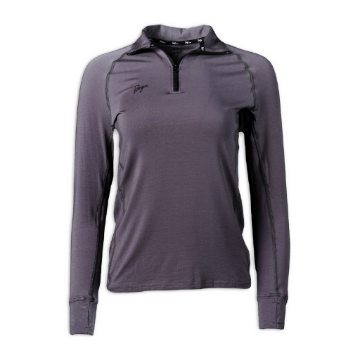 Women's Flume Quarter-Zip Baselayer in Gray.