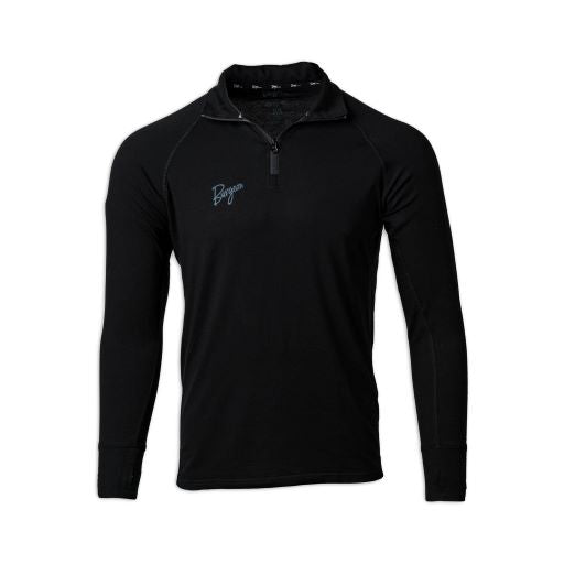 Men's Flume Quarter-Zip Baselayer in Black.