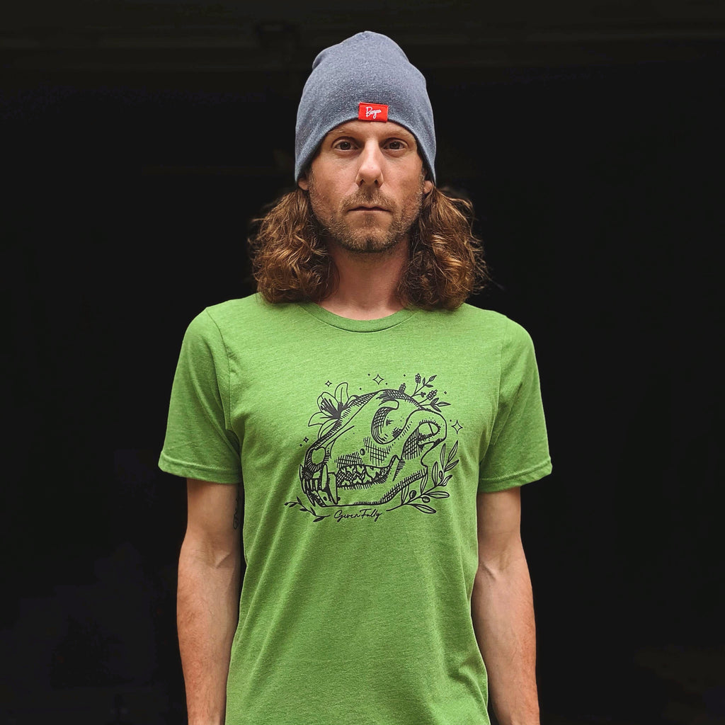Unisex Given Fully T-Shirt in Sprout being worn by Philip Carcia.