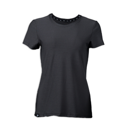 Women's Delta Cool T-Shirt in Charcoal Gray.