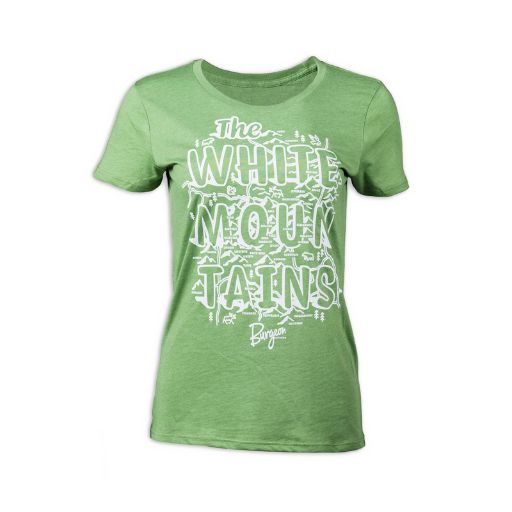 Women's White Mountains T-Shirt in Sprout.